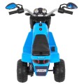 Dětské MiniBike Bateriové Motocyklové Modré + Zvuk + LED Světla + Eko kůže