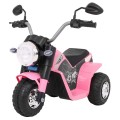 Dětské MiniBike Dobíjecí kolo Růžové Zvuk led světla Eco kůže