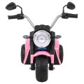 Dětské MiniBike Dobíjecí kolo Růžové Zvuk led světla Eco kůže
