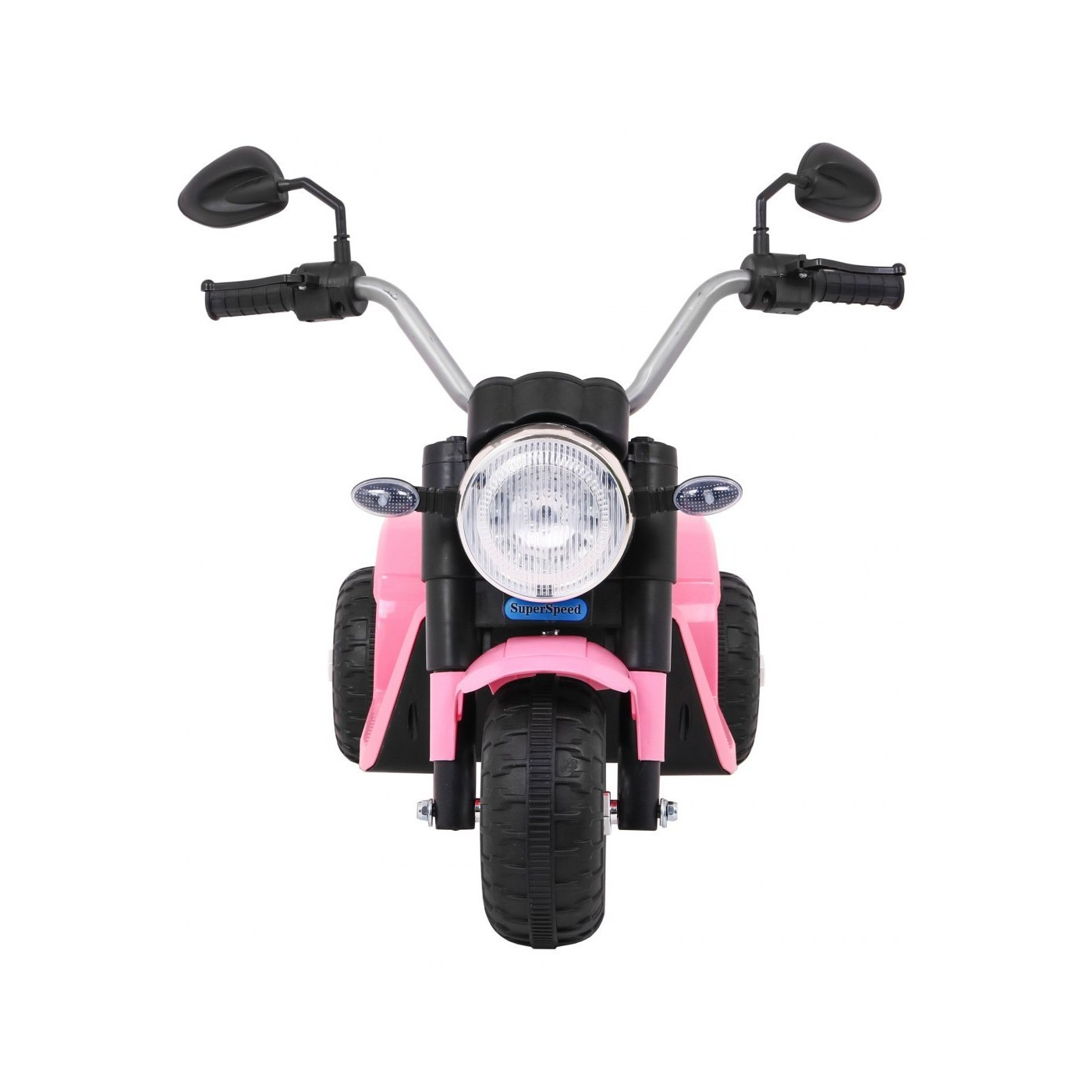 Dětské MiniBike Dobíjecí kolo Růžové Zvuk led světla Eco kůže
