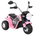 Dětské MiniBike Dobíjecí kolo Růžové Zvuk led světla Eco kůže