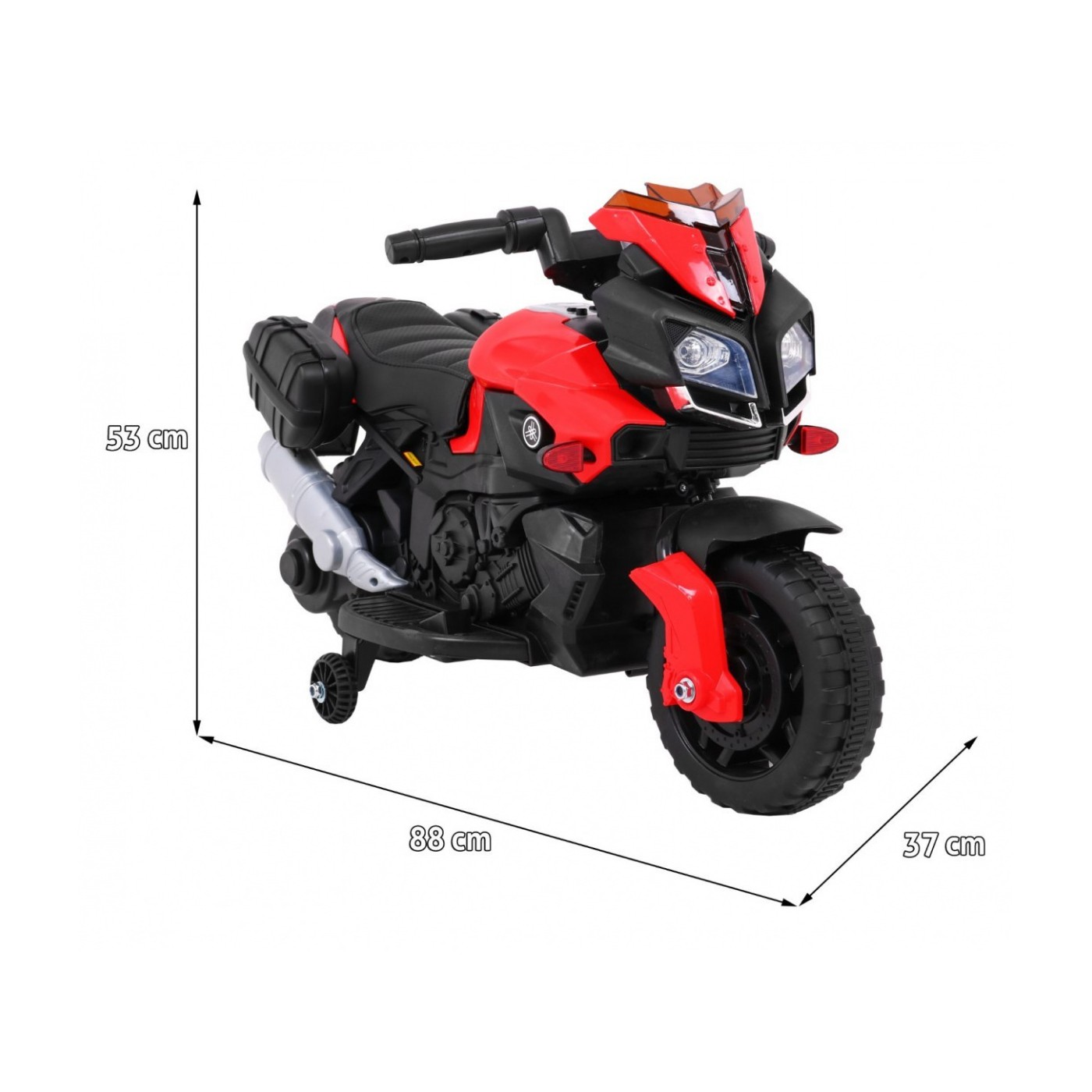 Vozidlo SkyBike červené