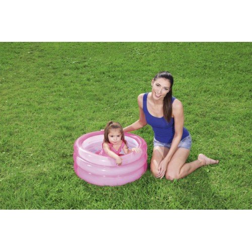 Dětský nafukovací bazén růžový 70x30cm BESTWAY + opravná lišta
