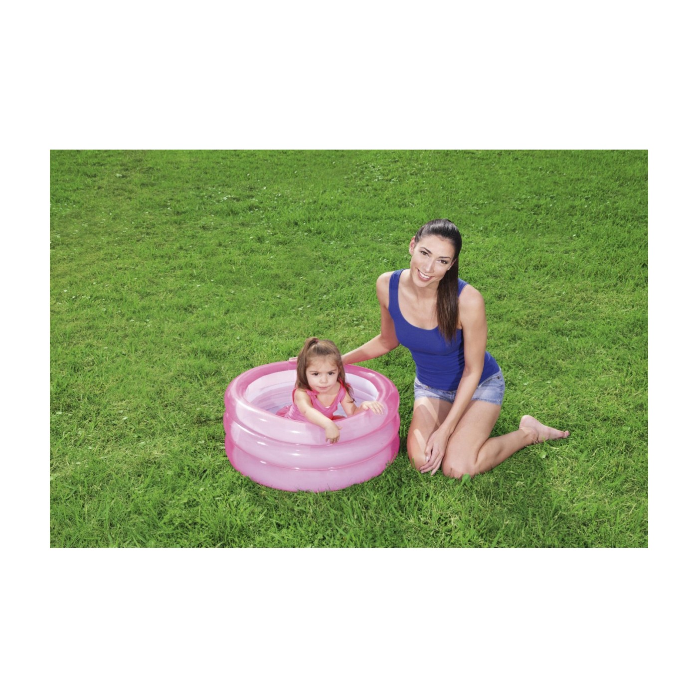 Dětský nafukovací bazén růžový 70x30cm BESTWAY + opravná lišta