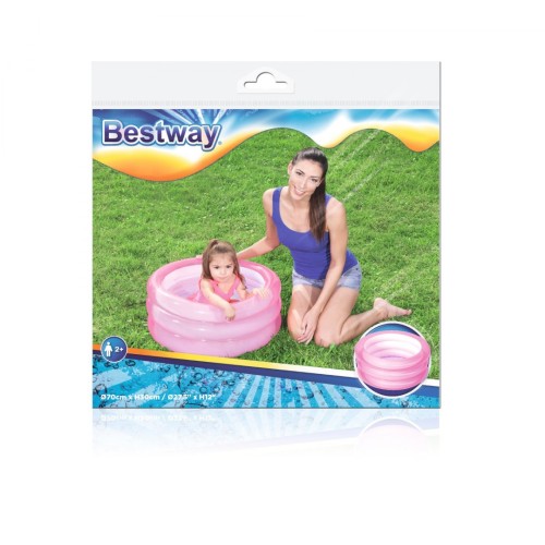 Dětský nafukovací bazén růžový 70x30cm BESTWAY + opravná lišta