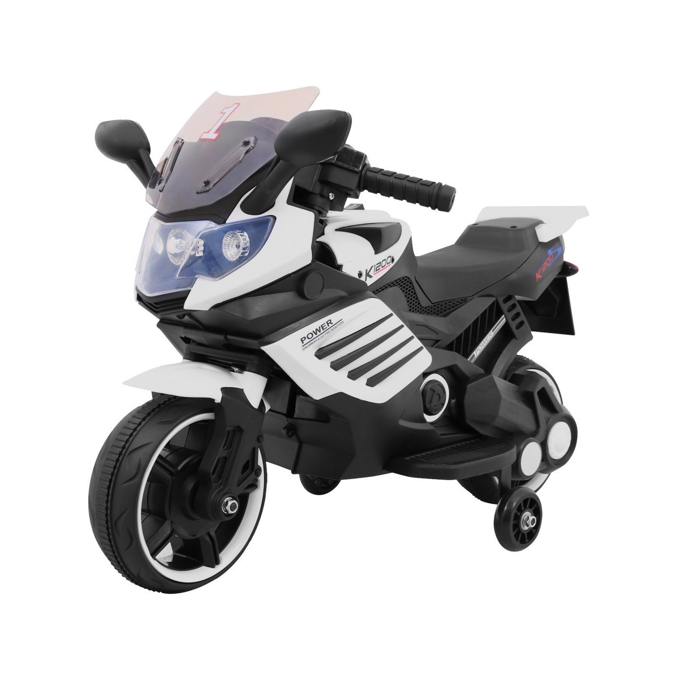Vozidlo Motocykl SuperBike Bílá