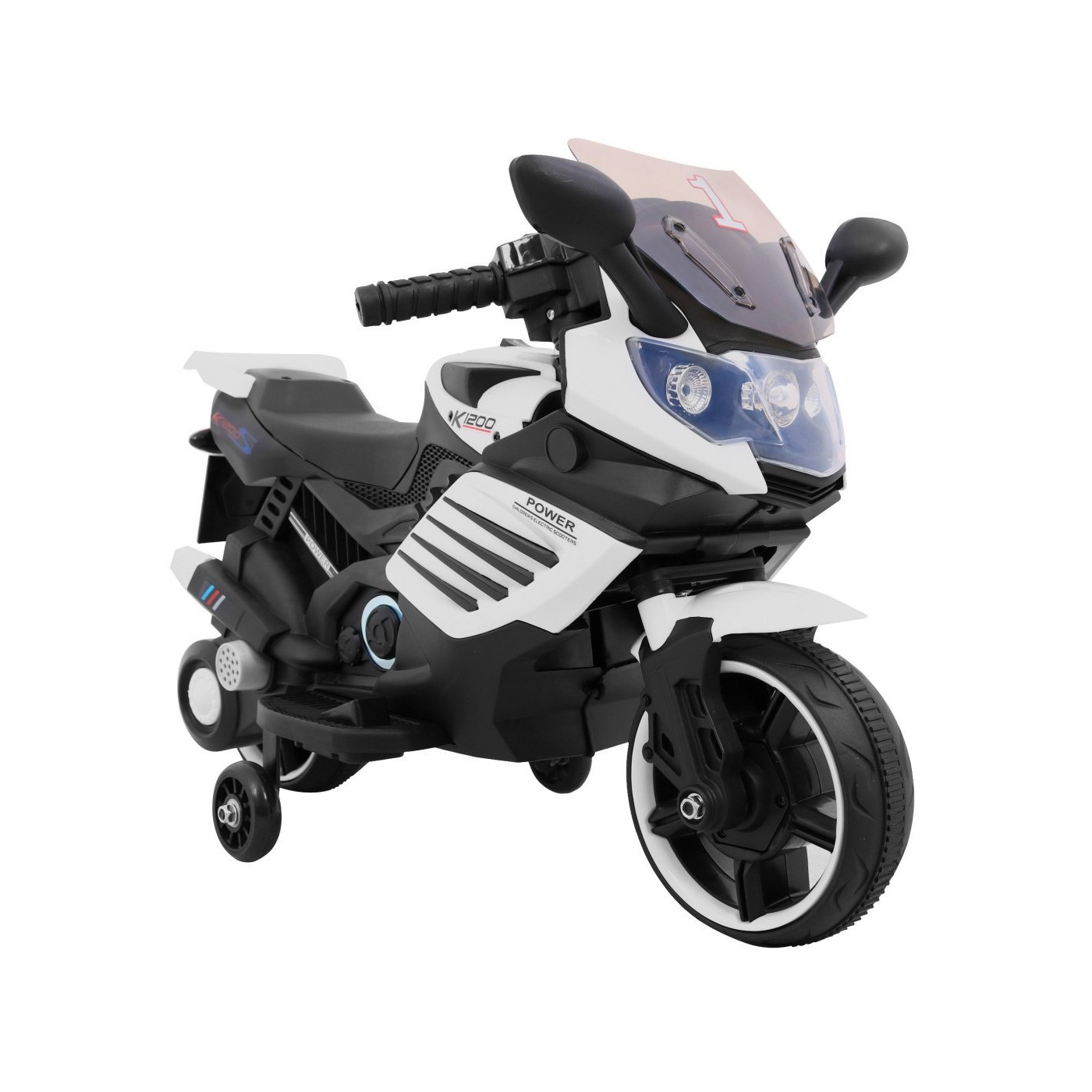 Vozidlo Motocykl SuperBike Bílá