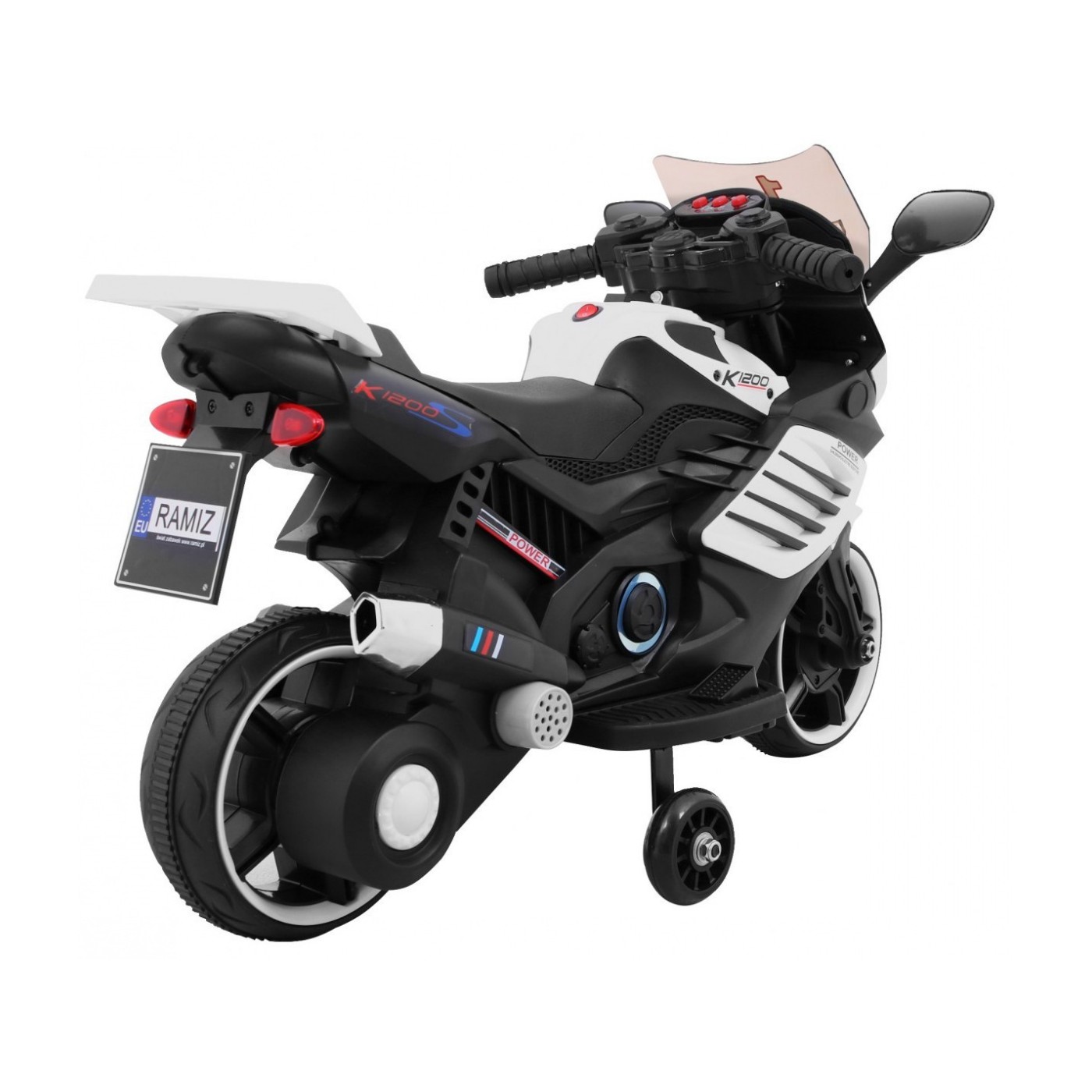 Vozidlo Motocykl SuperBike Bílá