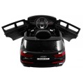 Dětský zvedák baterií Audi Q7 černý + dálkové ovládání + pomalý start + EVA + eko kůže + MP3 LED