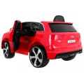 Audi Q7 dětský bateriový výtah červený dálkový pomalý start EVA Eco kůže MP3 LED