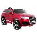Výtah na baterie pro děti Audi Q7 červený lak + dálkové ovládání + pomalý start + EVA + MP3 LED