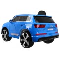 Výtah na baterie Audi Q7 pro děti lak modrý + dálkové ovládání + pomalý start + EVA + MP3 LED