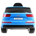Výtah na baterie Audi Q7 pro děti lak modrý + dálkové ovládání + pomalý start + EVA + MP3 LED