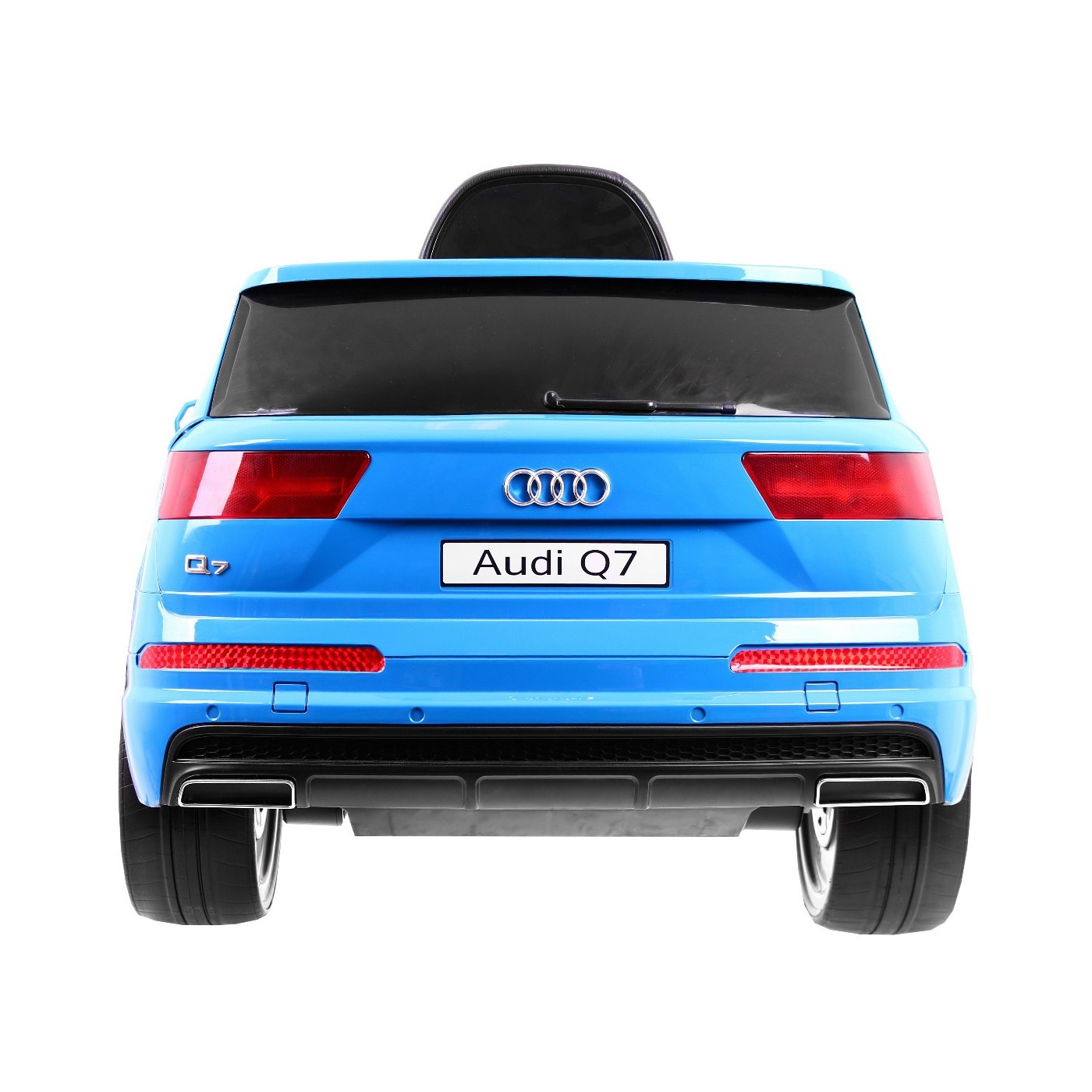 Výtah na baterie Audi Q7 pro děti lak modrý + dálkové ovládání + pomalý start + EVA + MP3 LED