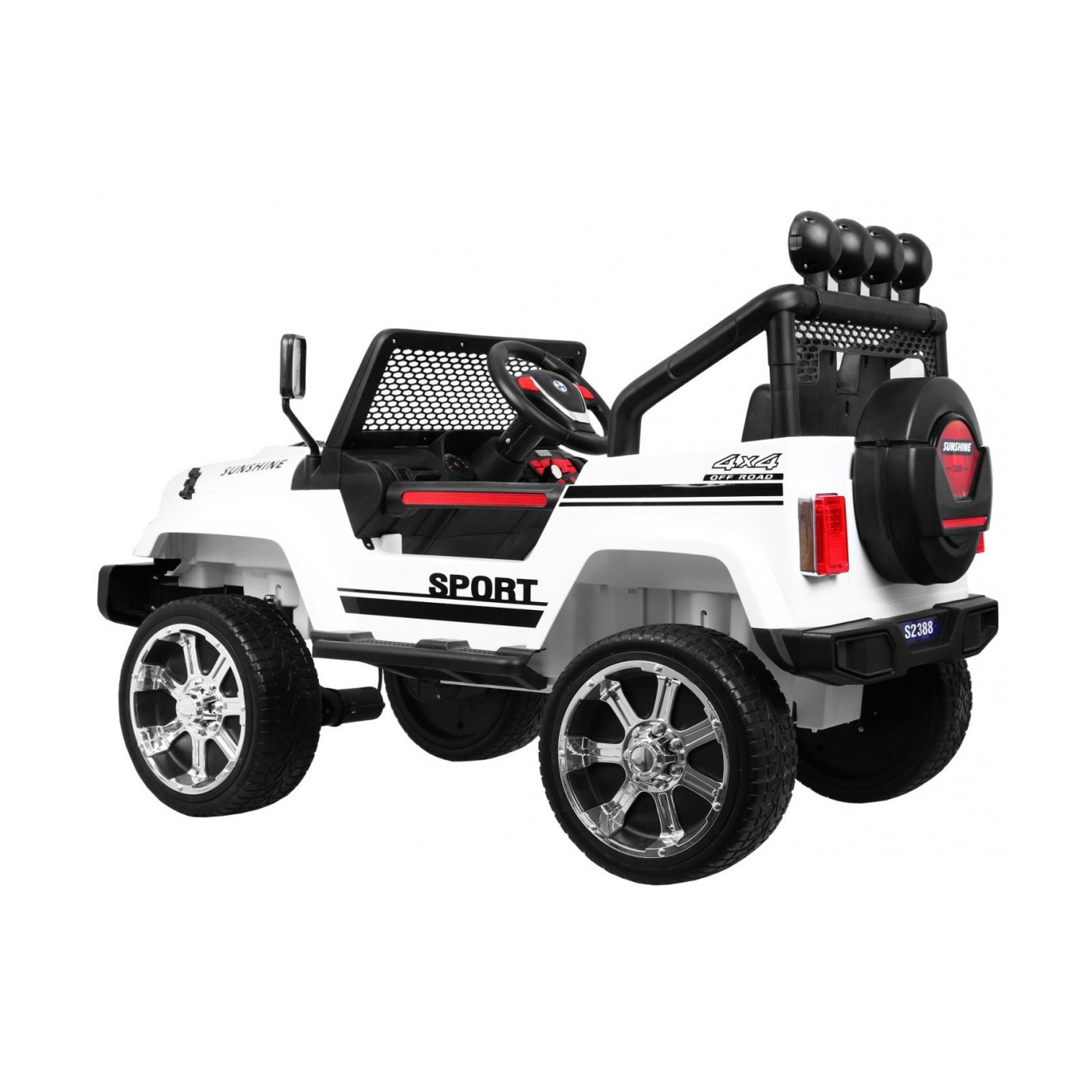 Off-Road Raptor Drifter Bílý Dálkový Disk 4x4 Schránka Pomalý Start MP3 LED