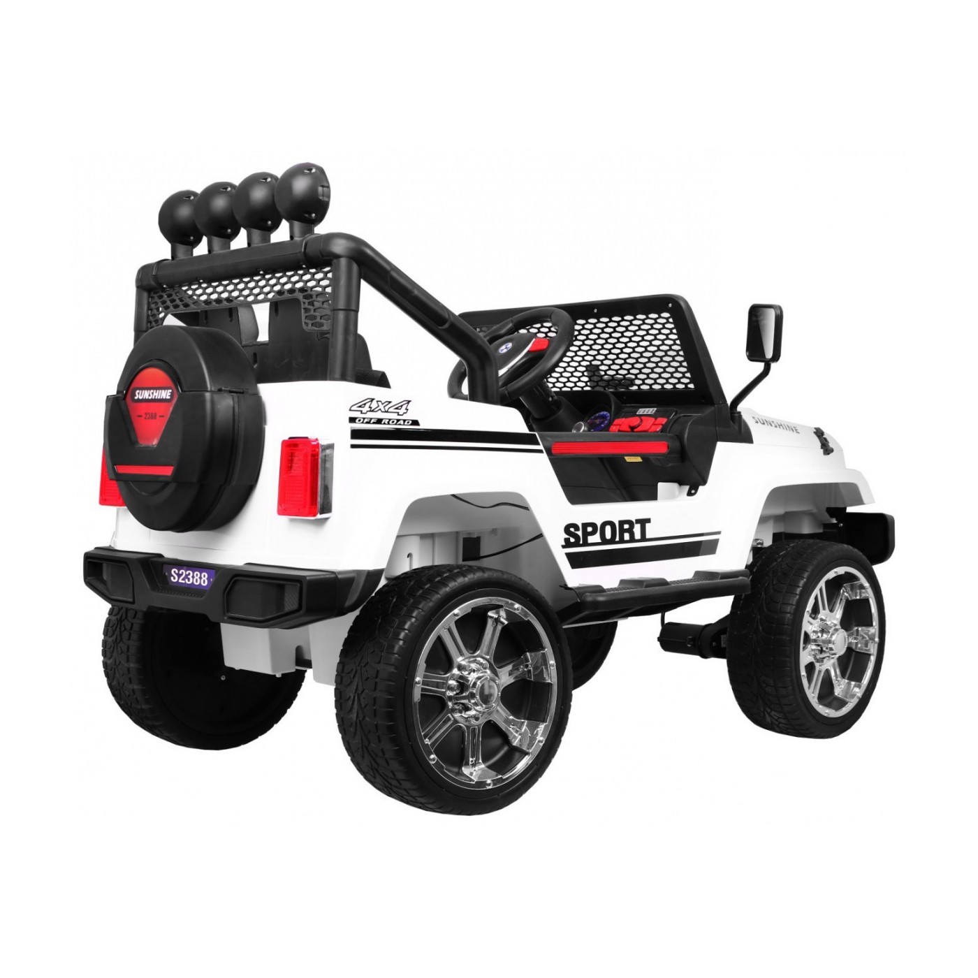 Off-Road Raptor Drifter Bílý Dálkový Disk 4x4 Schránka Pomalý Start MP3 LED