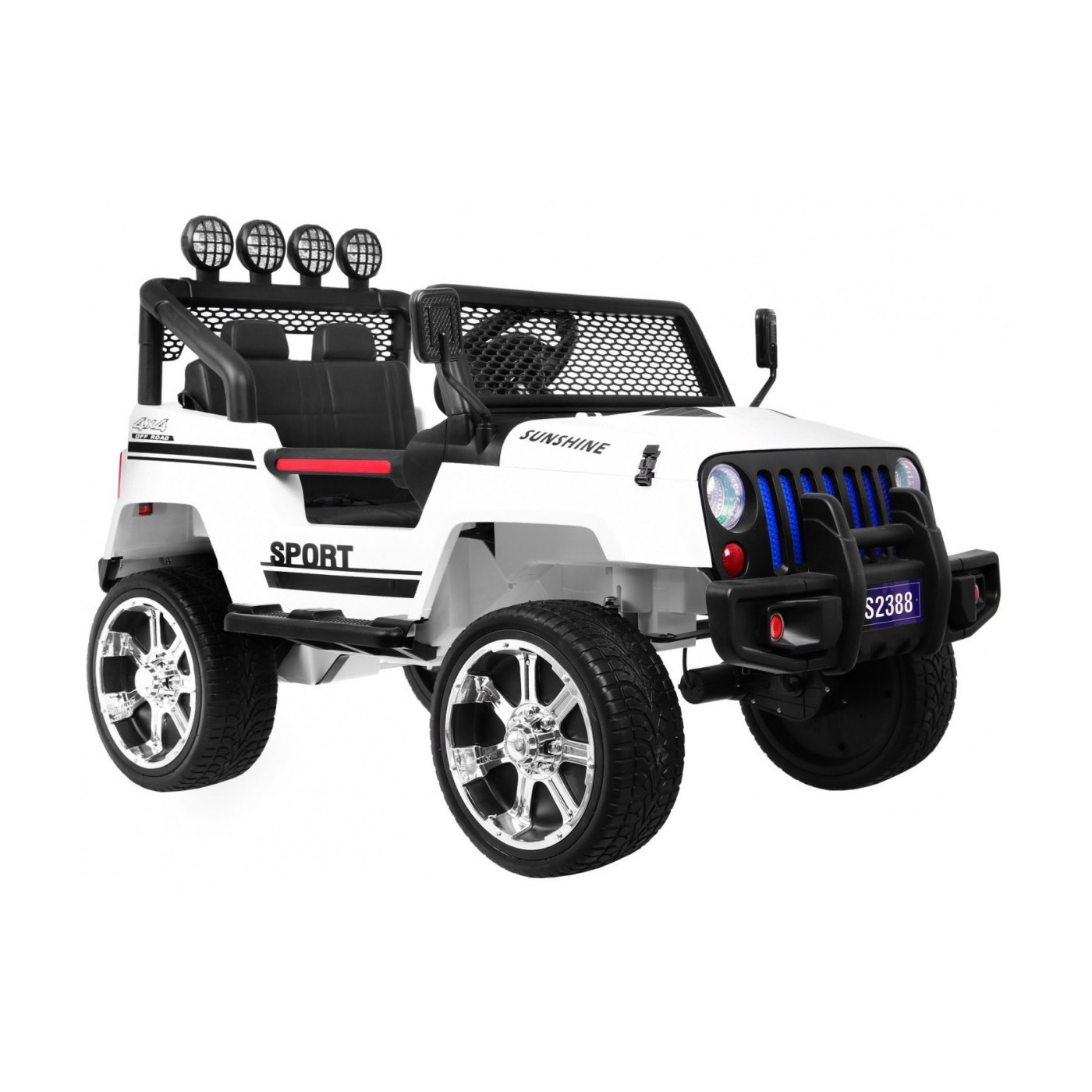 Off-Road Raptor Drifter Bílý Dálkový Disk 4x4 Schránka Pomalý Start MP3 LED