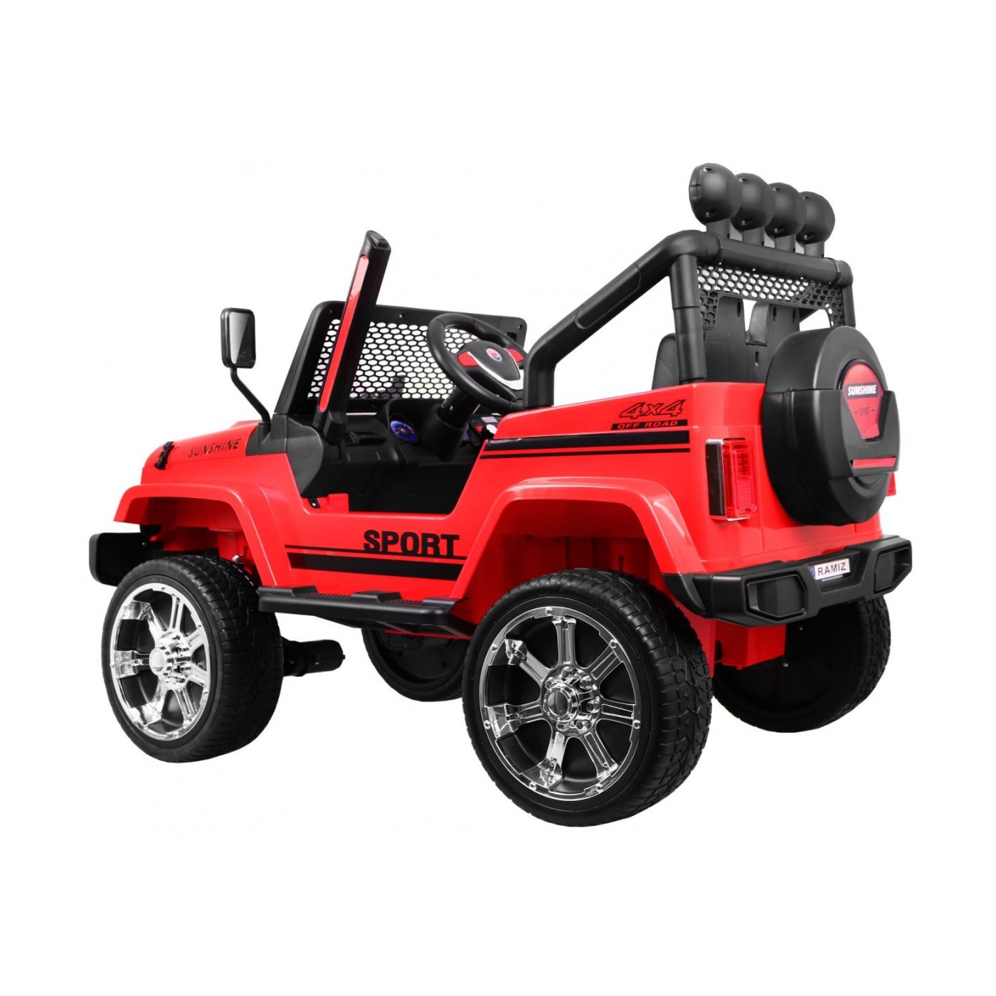 Off-Road Raptor Drifter červená + Remote + 4x4 Drive + Clipboard + Slow Start + MP3 LED