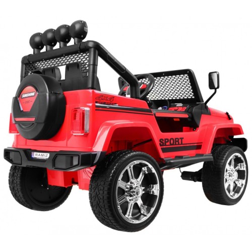 Off-Road Raptor Drifter červená + Remote + 4x4 Drive + Clipboard + Slow Start + MP3 LED