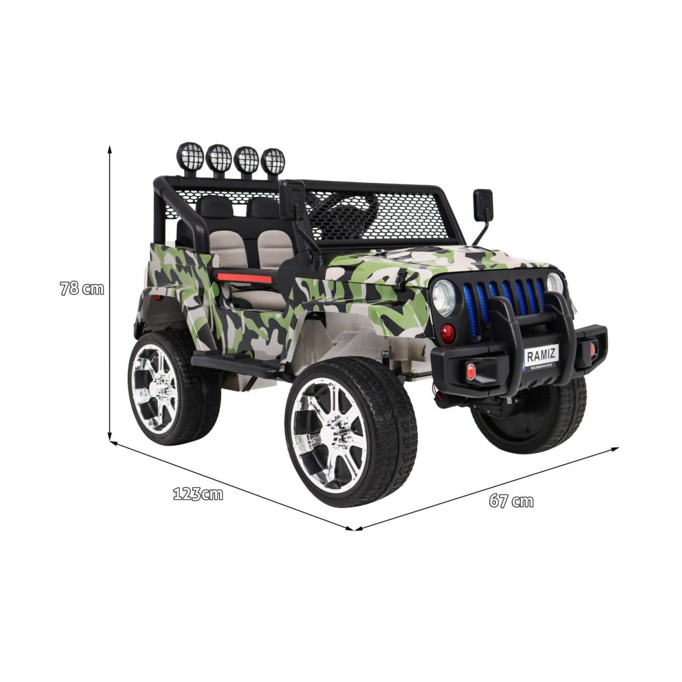 Off-Road Raptor Drifter Moro + Dálkové ovládání + Naped 4x4 + Schránka + Pomalý start + MP3 LED