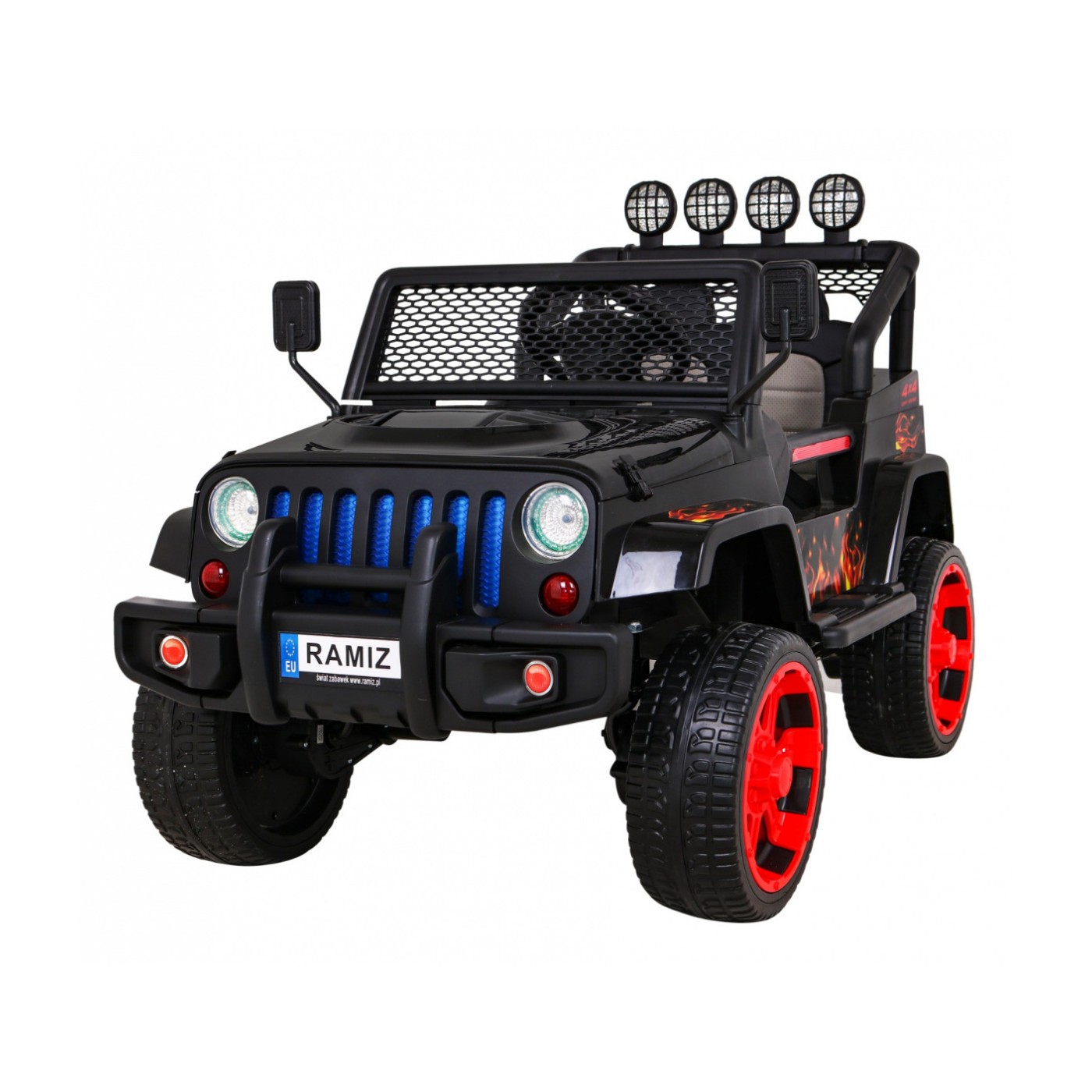 Off-Road Raptor Drifter Flames + Remote + Drive 4x4 + Clipboard + Slow Start + MP3 LED