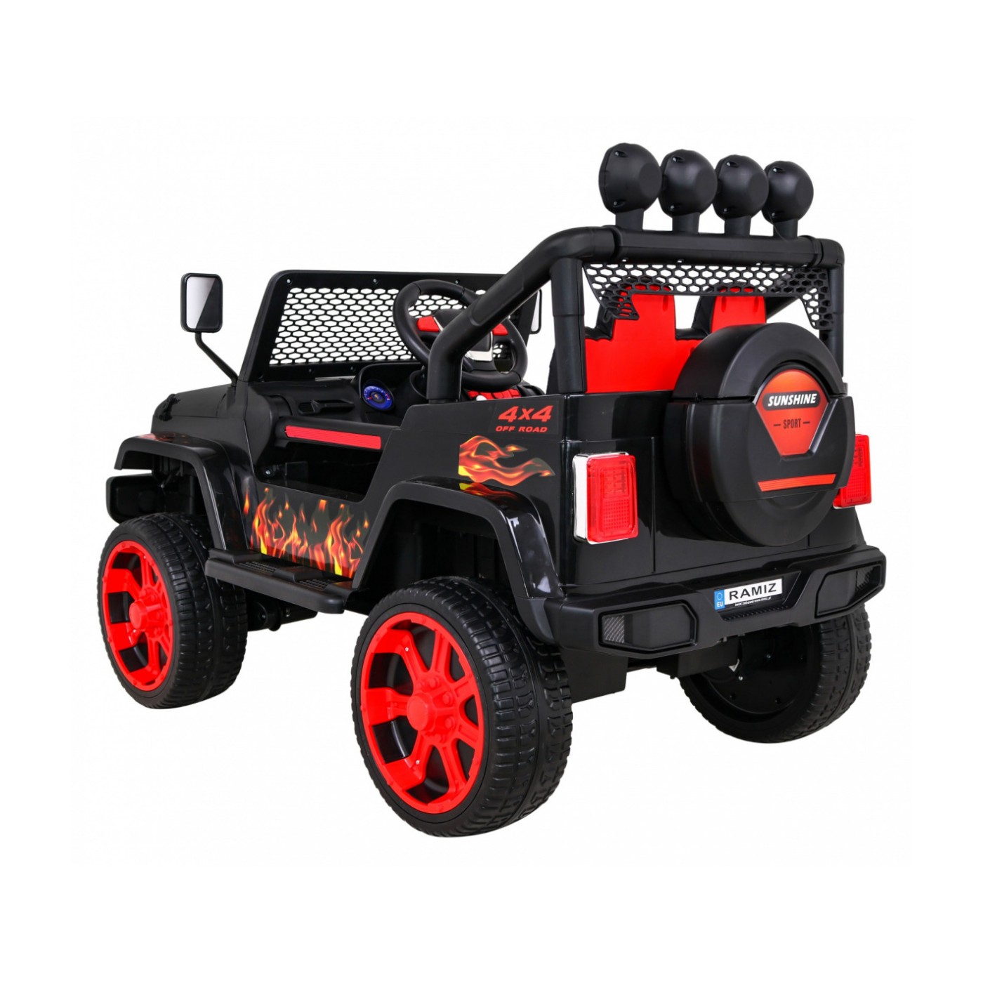 Off-Road Raptor Drifter Flames + Remote + Drive 4x4 + Clipboard + Slow Start + MP3 LED