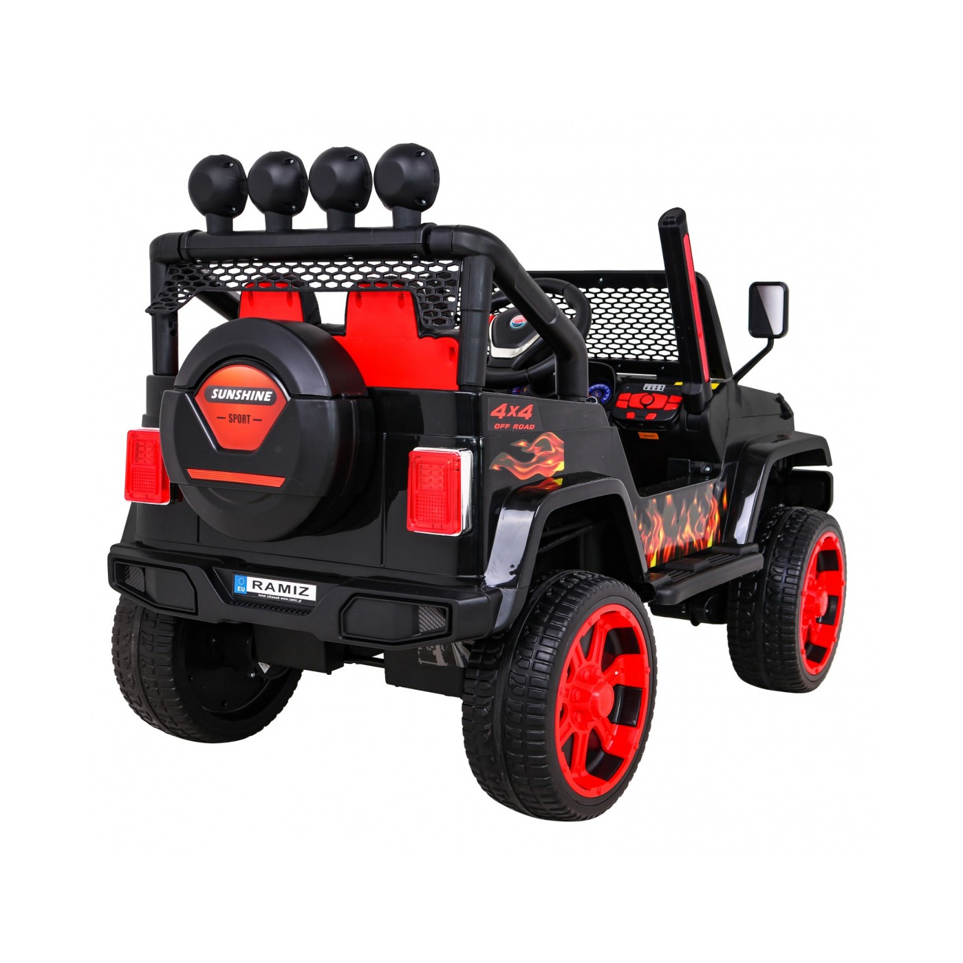 Off-Road Raptor Drifter Flames + Remote + Drive 4x4 + Clipboard + Slow Start + MP3 LED