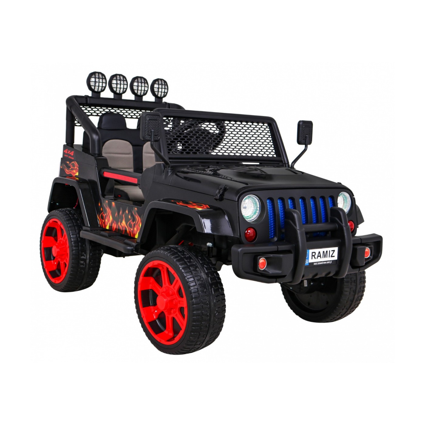 Off-Road Raptor Drifter Flames + Remote + Drive 4x4 + Clipboard + Slow Start + MP3 LED