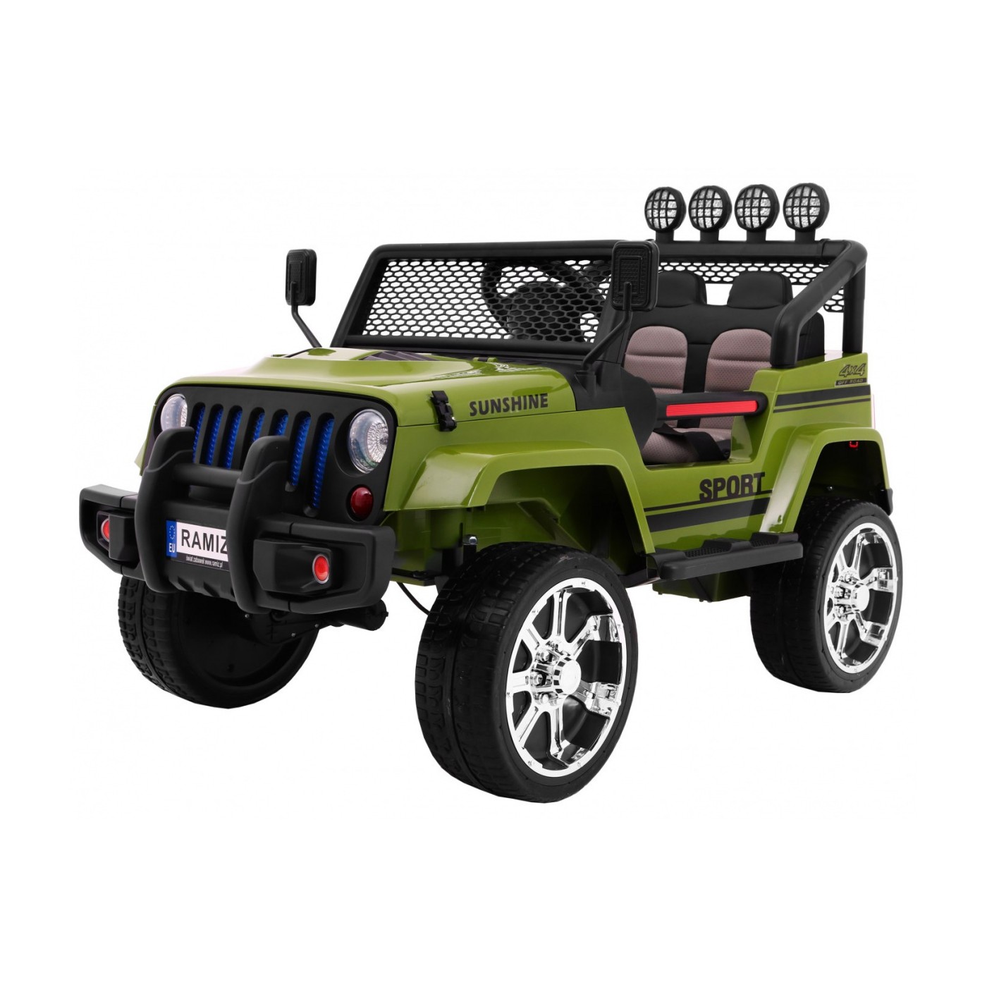 Off-Road Raptor Drifter Zelený Dálkový Disk 4x4 Schránka Pomalý Start MP3 LED