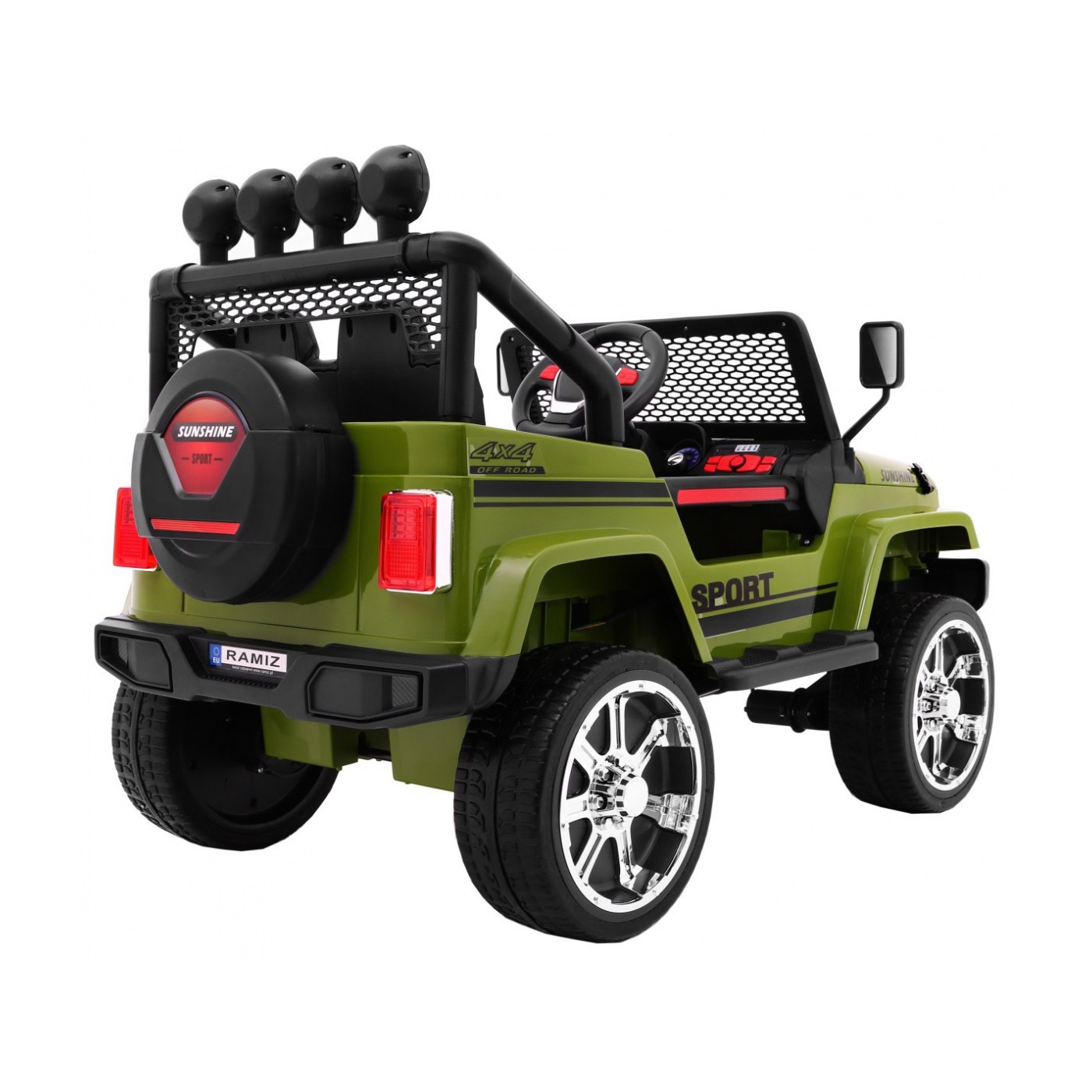 Off-Road Raptor Drifter Zelený Dálkový Disk 4x4 Schránka Pomalý Start MP3 LED