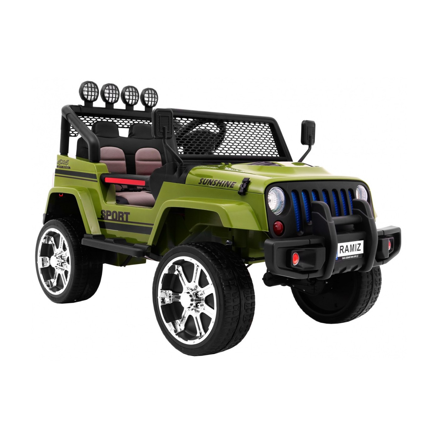 Off-Road Raptor Drifter Zelený Dálkový Disk 4x4 Schránka Pomalý Start MP3 LED
