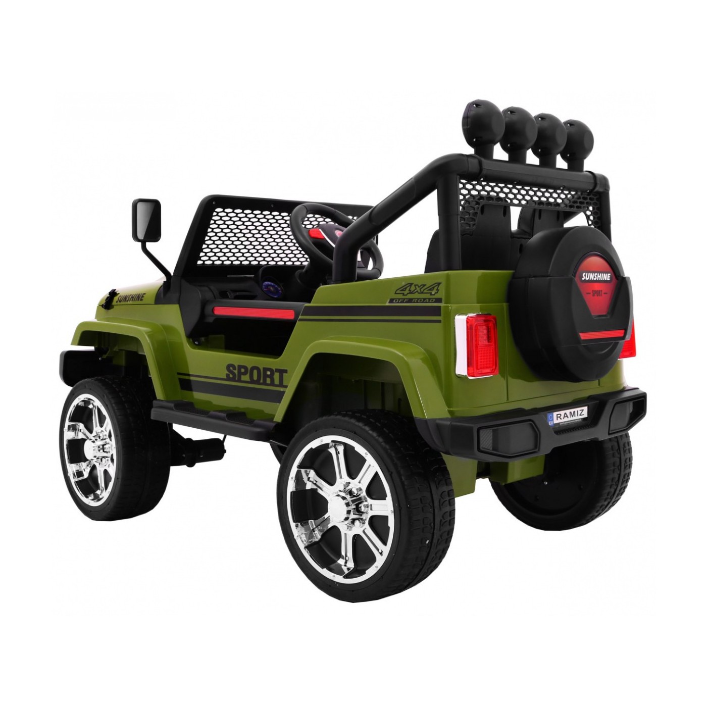 Off-Road Raptor Drifter Zelený Dálkový Disk 4x4 Schránka Pomalý Start MP3 LED