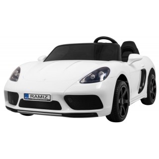 Perfecta Auto 2 Dětská Bílá Nafouknutá Kola Bezkartáčový Motor MP3 LED Pomalý Start