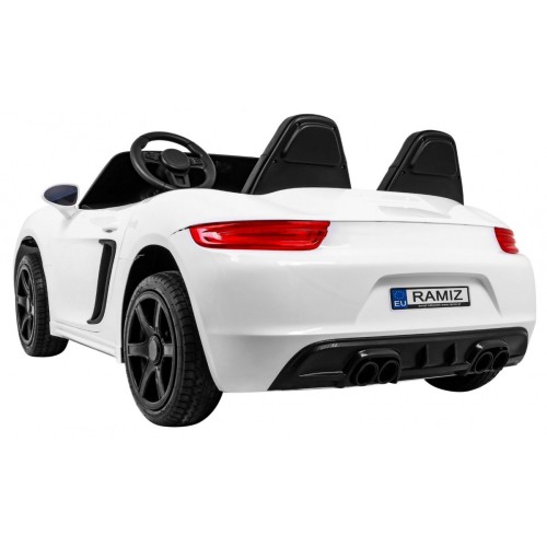 Perfecta Auto 2 Dětská Bílá Nafouknutá Kola Bezkartáčový Motor MP3 LED Pomalý Start