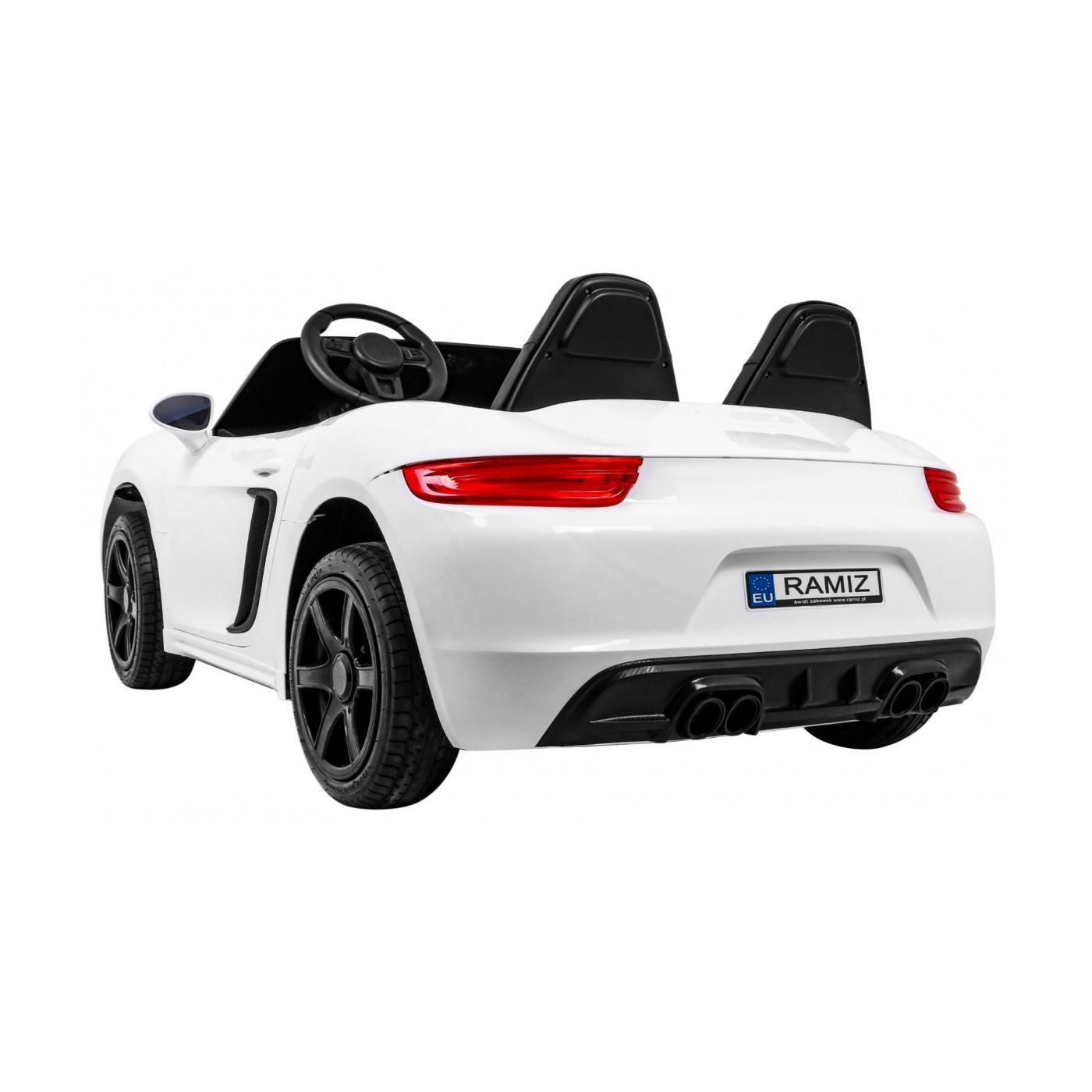 Perfecta Auto 2 Dětská Bílá Nafouknutá Kola Bezkartáčový Motor MP3 LED Pomalý Start