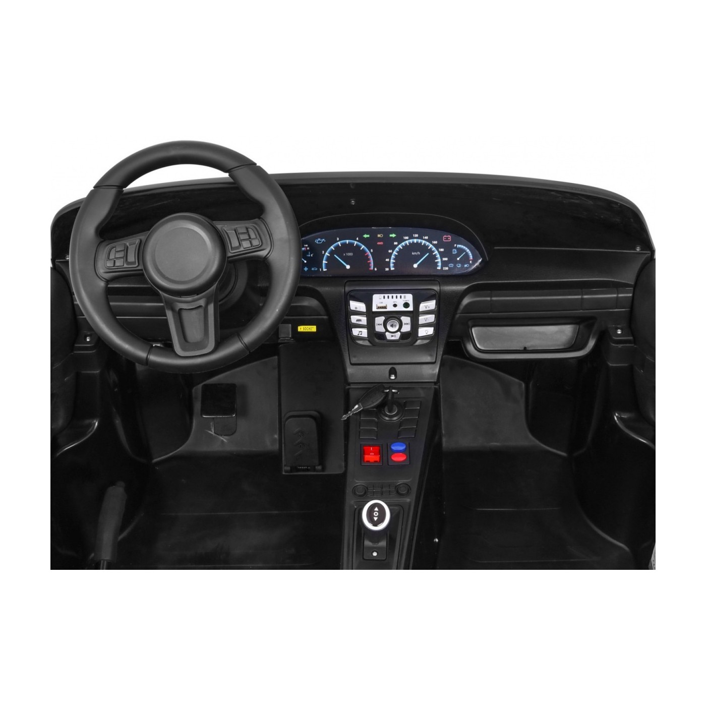 Perfecta Auto 2 Dětská Bílá Nafouknutá Kola Bezkartáčový Motor MP3 LED Pomalý Start