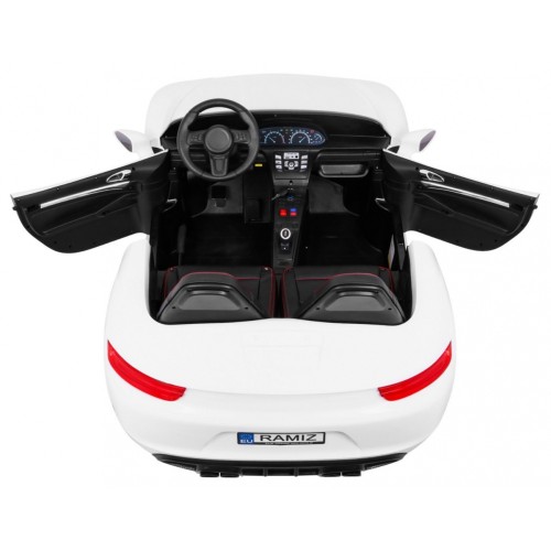 Perfecta Auto 2 Dětská Bílá Nafouknutá Kola Bezkartáčový Motor MP3 LED Pomalý Start