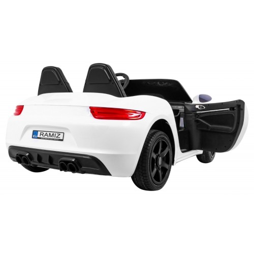 Perfecta Auto 2 Dětská Bílá Nafouknutá Kola Bezkartáčový Motor MP3 LED Pomalý Start