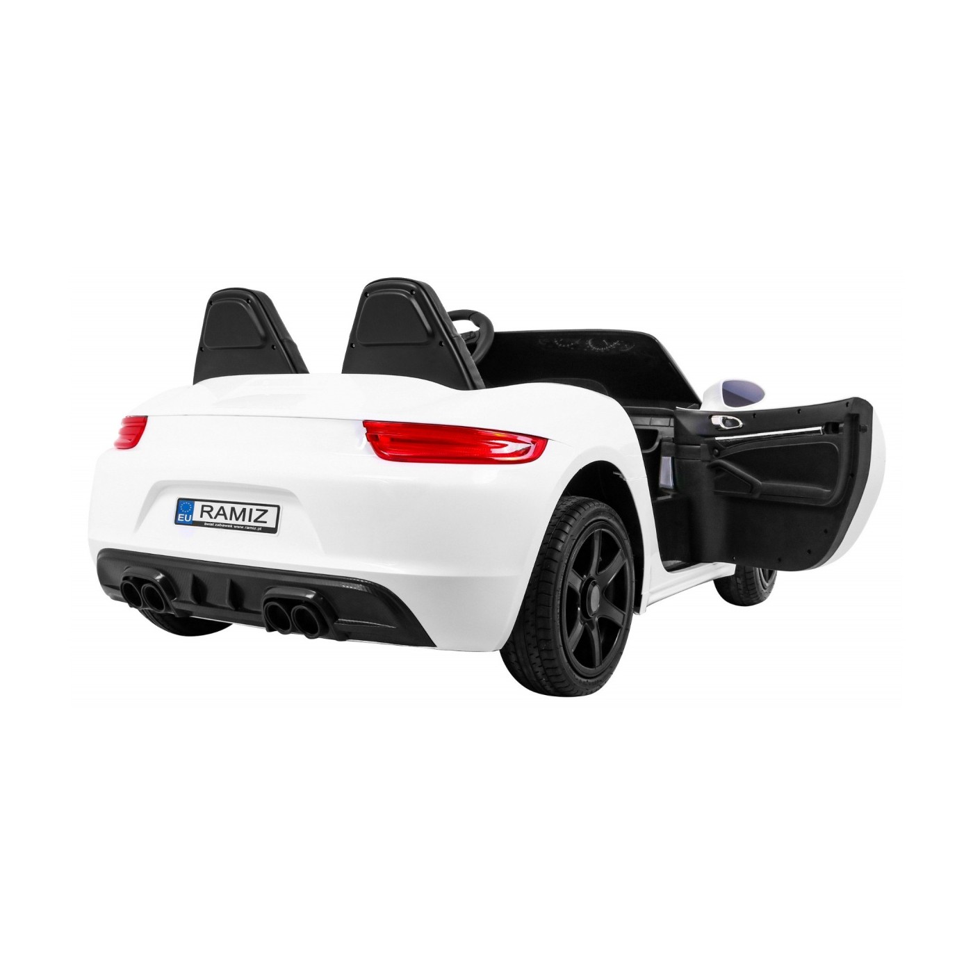 Perfecta Auto 2 Dětská Bílá Nafouknutá Kola Bezkartáčový Motor MP3 LED Pomalý Start