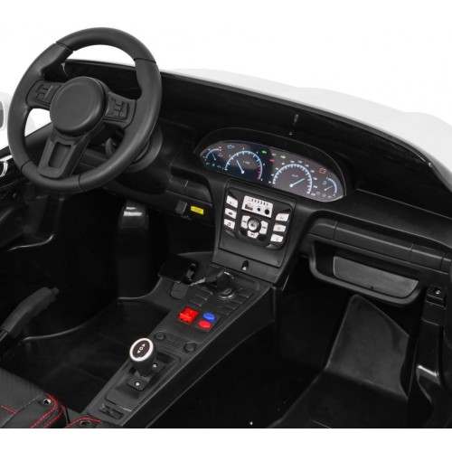 Perfecta Auto 2 Dětská Bílá Nafouknutá Kola Bezkartáčový Motor MP3 LED Pomalý Start