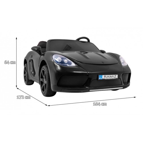 Perfecta Auto 2 Děti Černá Nafukovací Kolečka Bezkartáčový Motor MP3 LED Pomalý Start