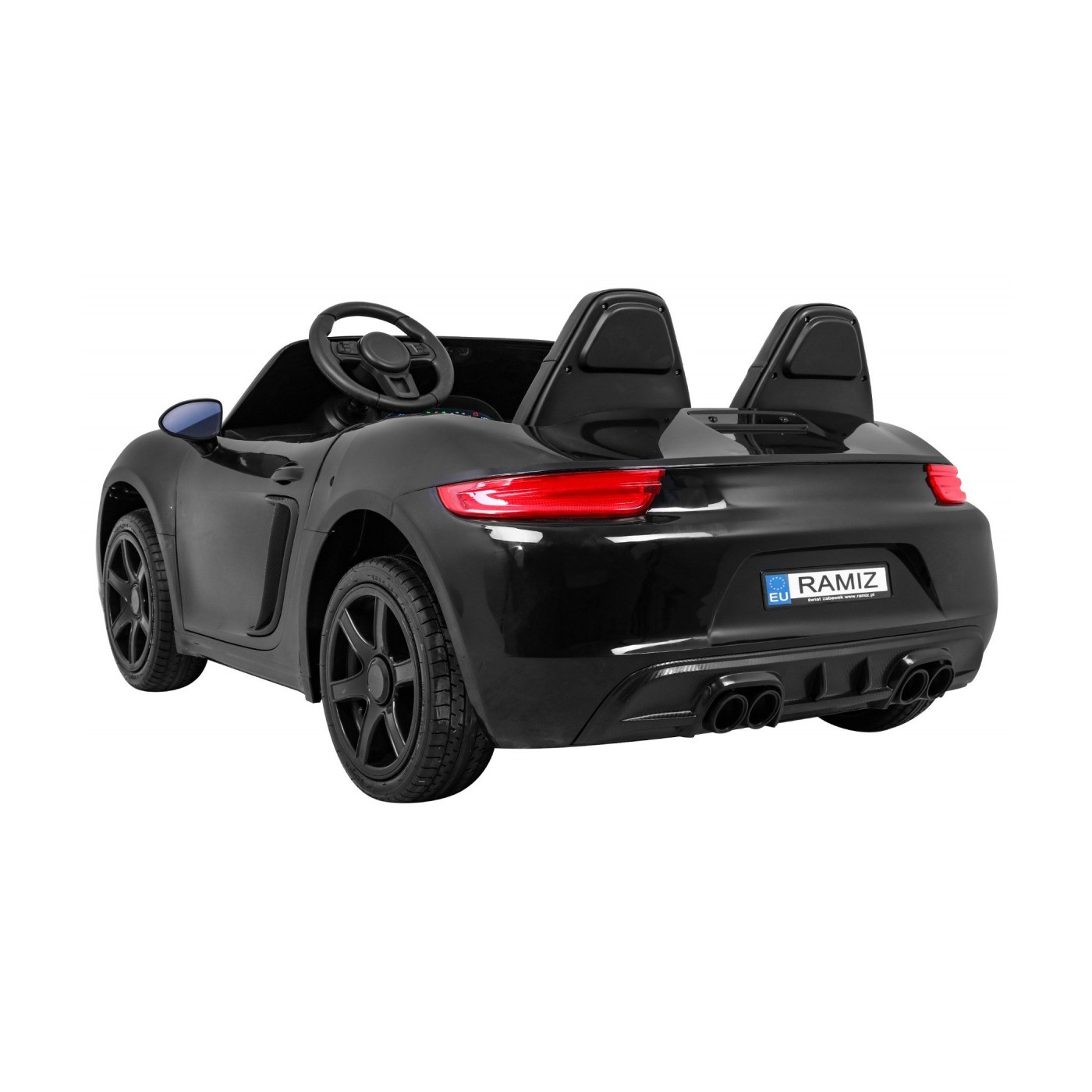 Perfecta Auto 2 Děti Černá Nafukovací Kolečka Bezkartáčový Motor MP3 LED Pomalý Start