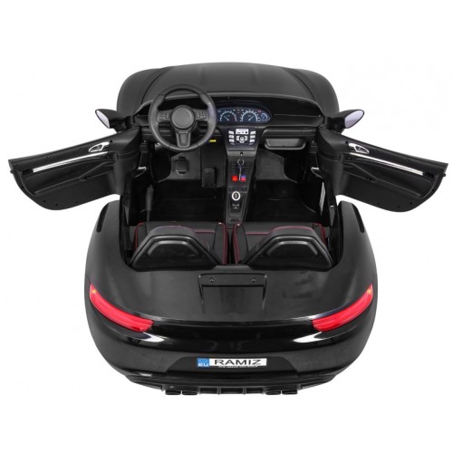Perfecta Auto 2 Děti Černá Nafukovací Kolečka Bezkartáčový Motor MP3 LED Pomalý Start