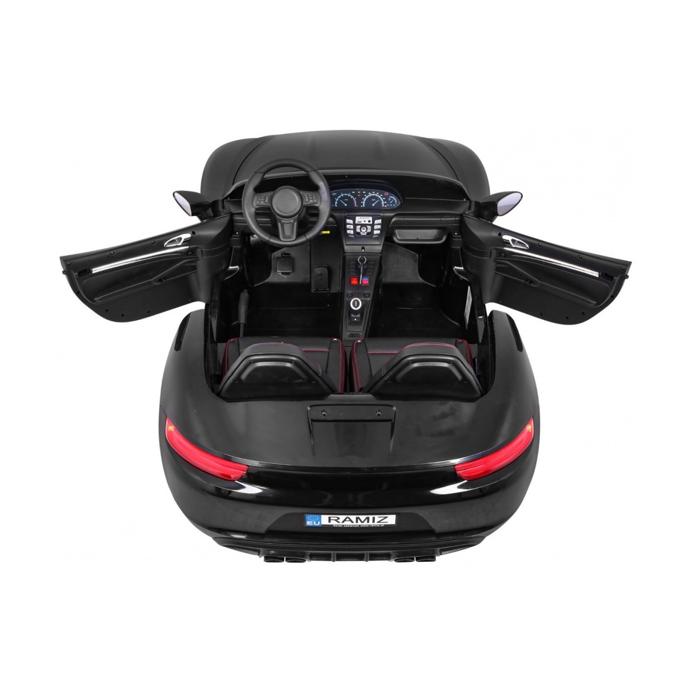 Perfecta Auto 2 Děti Černá Nafukovací Kolečka Bezkartáčový Motor MP3 LED Pomalý Start