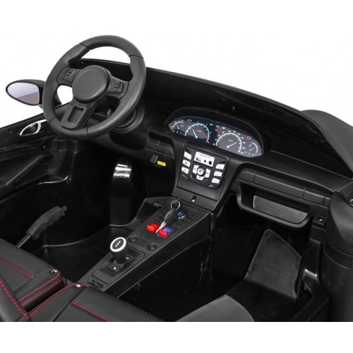 Perfecta Auto 2 Děti Černá Nafukovací Kolečka Bezkartáčový Motor MP3 LED Pomalý Start