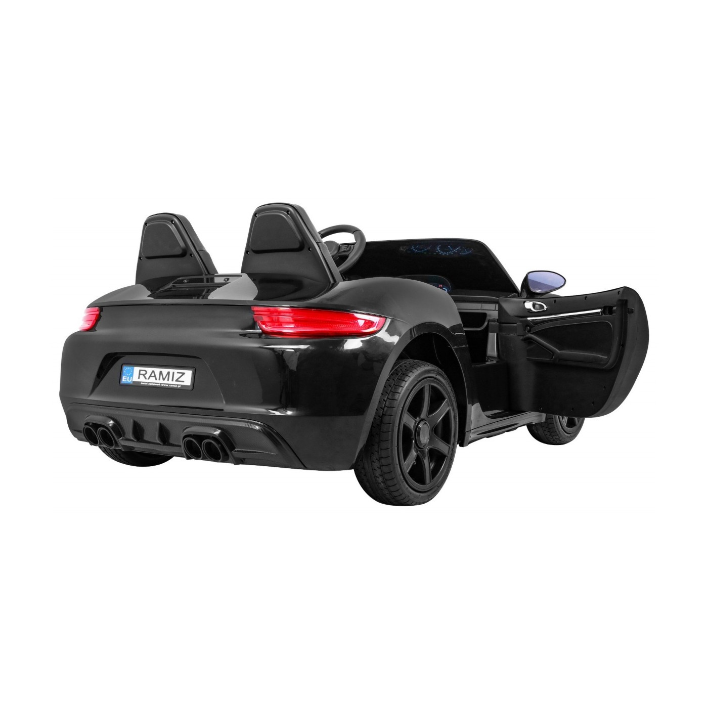 Perfecta Auto 2 Děti Černá Nafukovací Kolečka Bezkartáčový Motor MP3 LED Pomalý Start