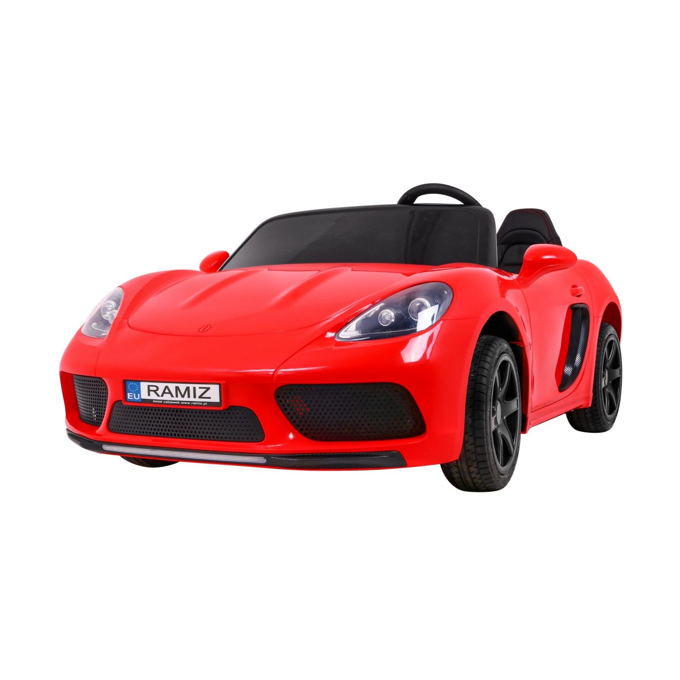 Dětská červená nafouknutá kola Perfecta Auto 2 Bezkartáčový motor MP3 LED pomalý start