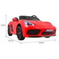 Dětská červená nafouknutá kola Perfecta Auto 2 Bezkartáčový motor MP3 LED pomalý start