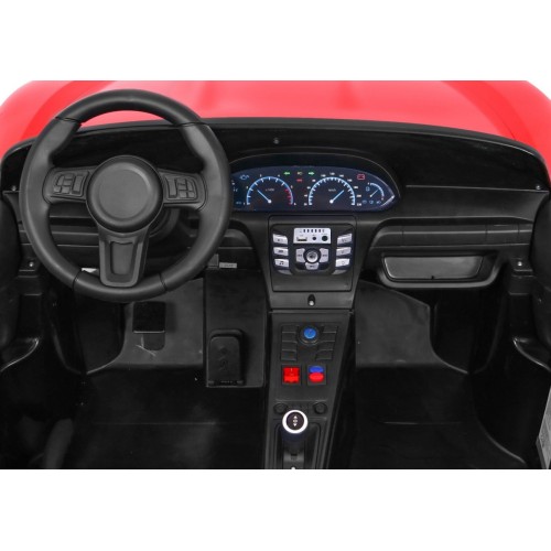 Dětská červená nafouknutá kola Perfecta Auto 2 Bezkartáčový motor MP3 LED pomalý start