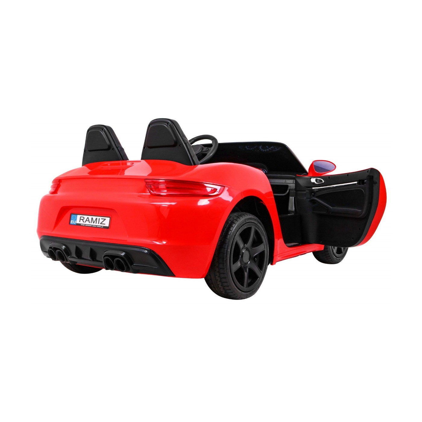 Dětská červená nafouknutá kola Perfecta Auto 2 Bezkartáčový motor MP3 LED pomalý start